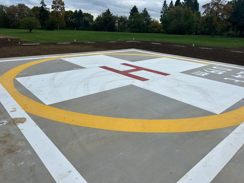 Heliport HEMS v areálu nemocnice Znojmo